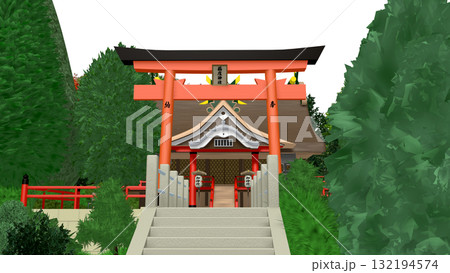 アニメーションの背景に使える PNG素材『海の見える神社』空は透明ですのでご自由にどうぞ アニメーションの背景に使える PNG素材『海の見える神社』空は透明ですのでご自由にどうぞ 132194574