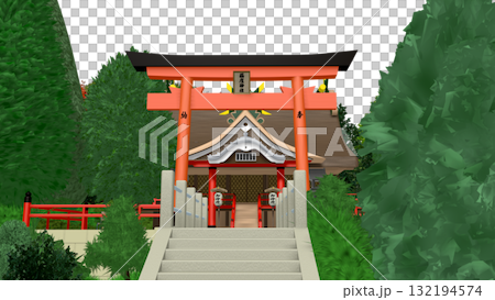 アニメーションの背景に使える PNG素材『海の見える神社』空は透明ですのでご自由にどうぞ アニメーションの背景に使える PNG素材『海の見える神社』空は透明ですのでご自由にどうぞ 132194574