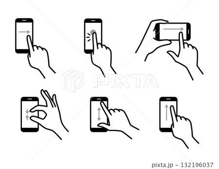 スマートフォンの操作方法 132196037