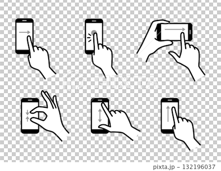 スマートフォンの操作方法 132196037