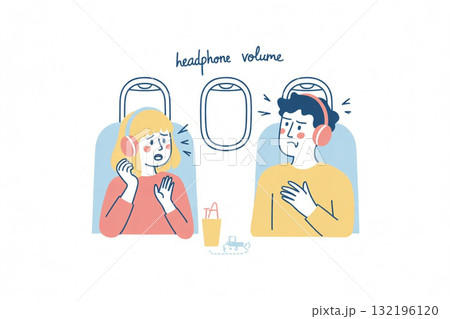 飛行機内でイヤホンや音量で揉める 132196120