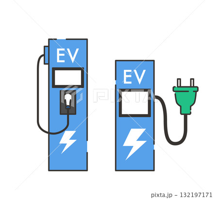 電気自動車の充電スタンドイラスト 132197171