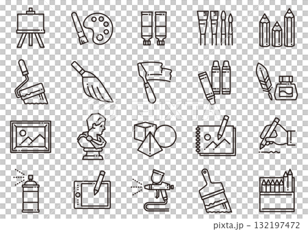 Art & Art Supplies Icons 01 Art & Art Supplies Icons 132197472