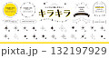 キラキラ、きらめき、光、輝きのデザイン素材セット（アイコン、フレーム、ライン） 132197929