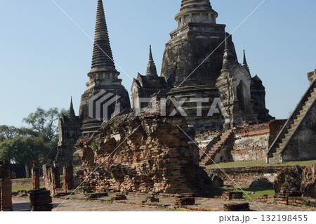 タイ アユタヤ  アユタヤ歴史公園 ワット･プラ･シーサンペットの仏塔 132198455