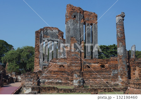 タイ アユタヤ アユタヤ歴史公園 ワット・プラ・シーサンペットの風景 タイ アユタヤ アユタヤ歴史公園 ワット・プラ・シーサンペットの風景 132198460