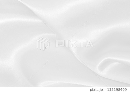 White fabric texture for background and design, beautiful pattern of silk or linen. 132198499
