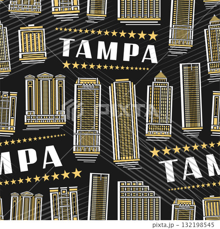 Vector Tampa Seamless Pattern Vector Tampa Seamless Pattern 132198545
