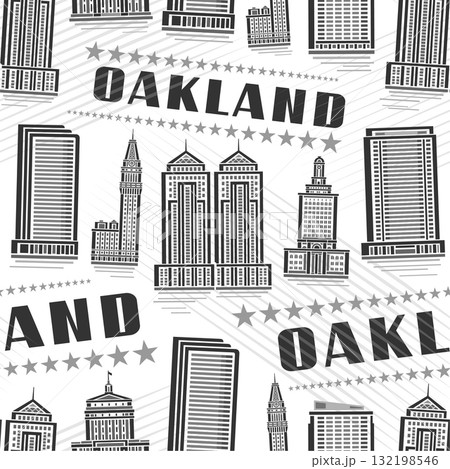 Vector Oakland Seamless Pattern 132198546