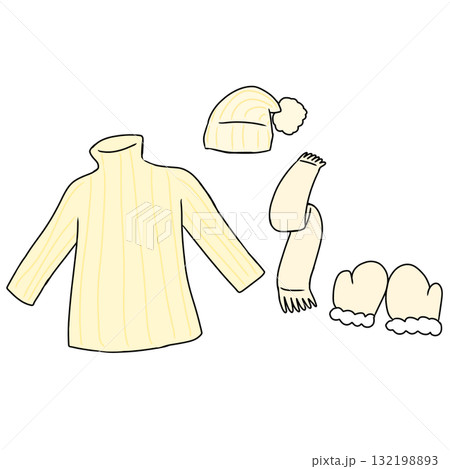 セーター　ニット帽　マフラー　手袋　冬 132198893