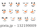 Snowman face svg, Snowman face silhouette, Snowman svg, Christmas snowman svg, Snowman face vector set. 132199009