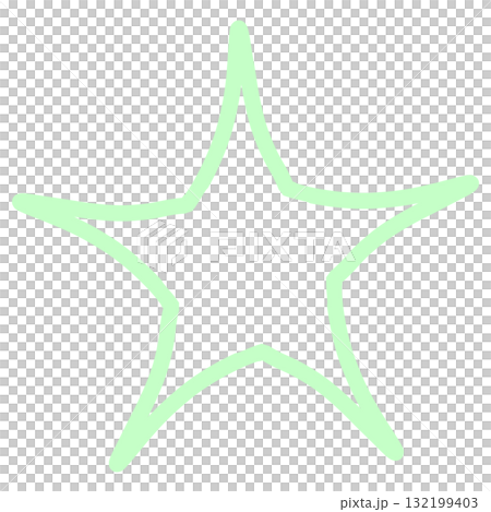 Light green hand-painted star Light green hand-painted star 132199403