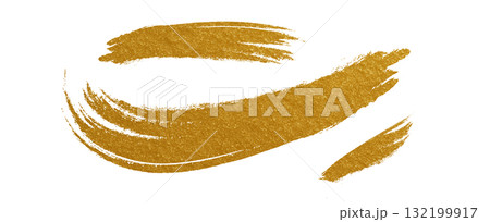 金色のブラシ素材 132199917