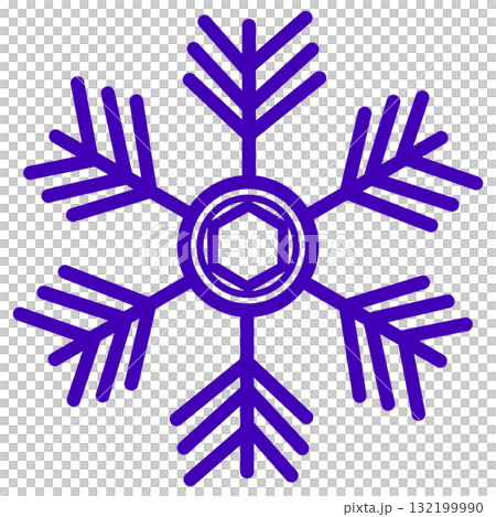 紫色六角形雪花 132199990