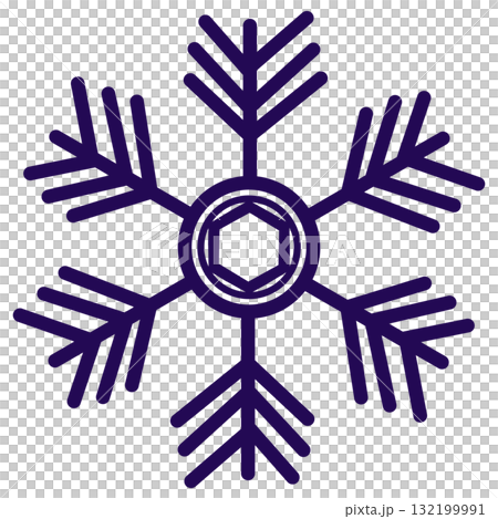 深紫色六角雪花 深紫色六角雪花 132199991