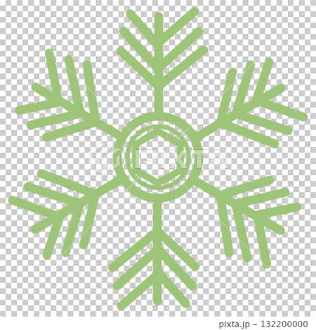 黃綠色六角雪花 132200000