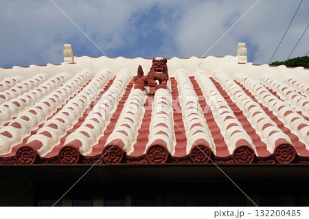 屋根の上のシーサー　10月沖縄本島320屋根の上のシーサー 132200485