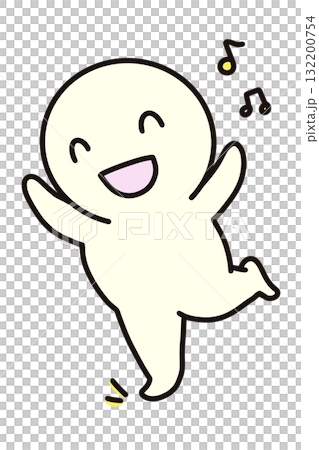 Step dance smile simple person round face character Step dance smile simple person round face character 132200754