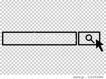 シンプルな検索バーとマウスポインター シンプルな検索バーとマウスポインター 132201060