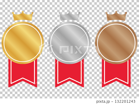 鑲有皇冠的金、銀、銅牌 鑲有皇冠的金、銀、銅牌 132201243