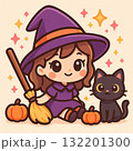 ハロウィンの仮装をした女の子 132201300