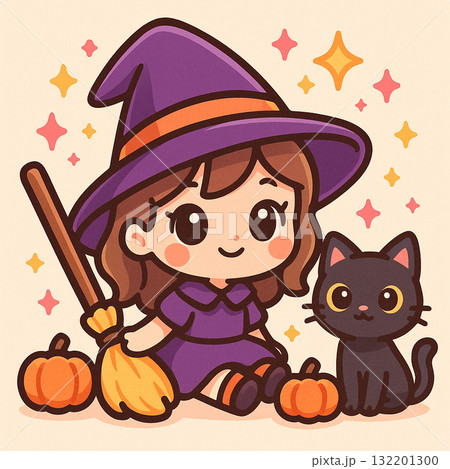 ハロウィンの仮装をした女の子 ハロウィンの仮装をした女の子 132201300
