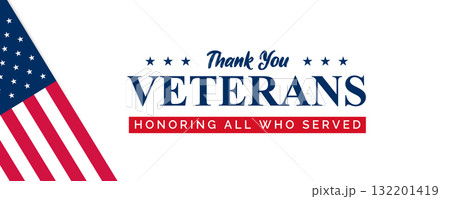 Veterans Day banner. Modern design, Veteran's day poster 132201419