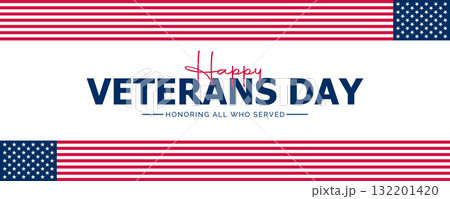 Veterans Day banner. Modern design, Veteran's day poster 132201420