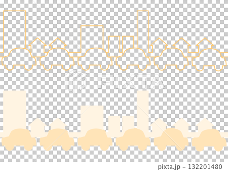 汽車交通擁擠的城市景觀抽象插圖 132201480