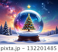 【クリスマス素材】クリスマスツリーと冬の風景 【クリスマス素材】クリスマスツリーと冬の風景 132201485