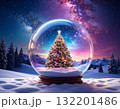 【クリスマス素材】クリスマスツリーと冬の風景 【クリスマス素材】クリスマスツリーと冬の風景 132201486