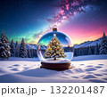 【クリスマス素材】クリスマスツリーと冬の風景 【クリスマス素材】クリスマスツリーと冬の風景 132201487
