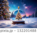 【クリスマス素材】クリスマスツリーと冬の風景 【クリスマス素材】クリスマスツリーと冬の風景 132201488