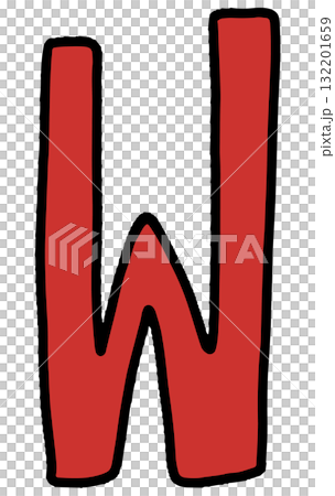 Hand draw W letters for A to Z alphabet designs, company logo, cartoon, icon, font, typography, cute patch, pin, brooch, fabric print, fashion, accessory, education book, stickers, initials, school 132201659