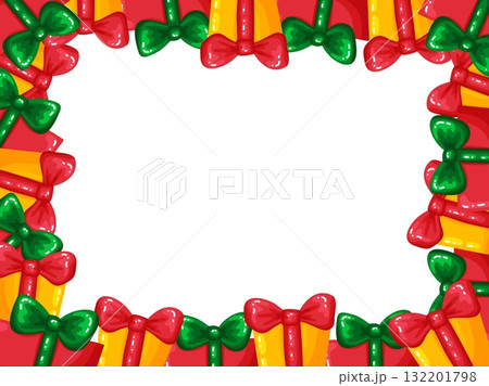 Christmas Gift Boxes Pattern Rectangle Background Christmas Gift Boxes Pattern Rectangle Background 132201798