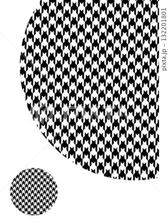 千鳥格子（ハウンドトゥース）の円形パターン背景 132201801