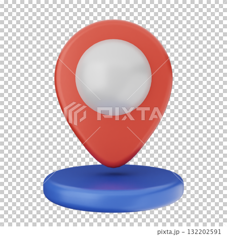 3d location mark gps navigation 132202591