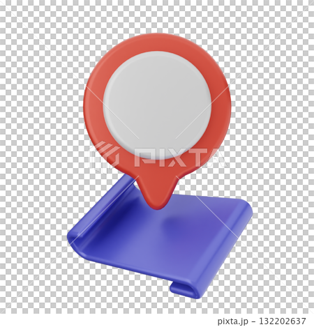 3d location mark gps navigation 132202637