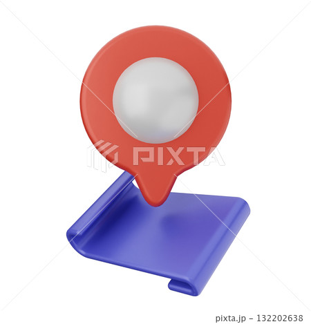 3d location mark gps navigation 132202638