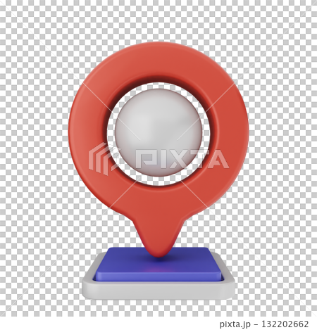 3d location mark gps navigation 132202662