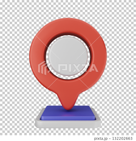 3d location mark gps navigation 132202663