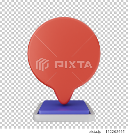 3d location mark gps navigation 132202665