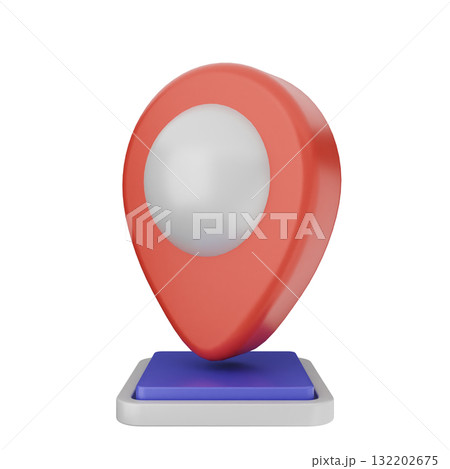 3d location mark gps navigation 132202675