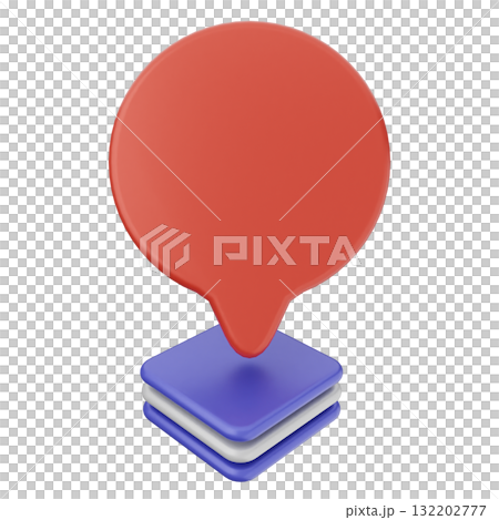 3d location mark gps navigation 132202777