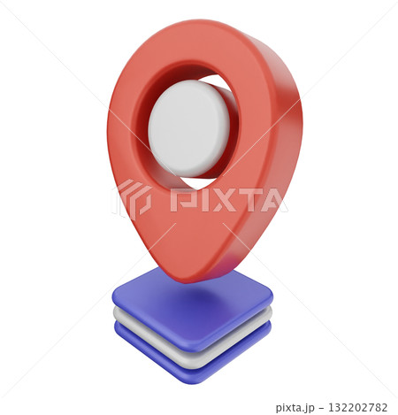 3d location mark gps navigation 132202782