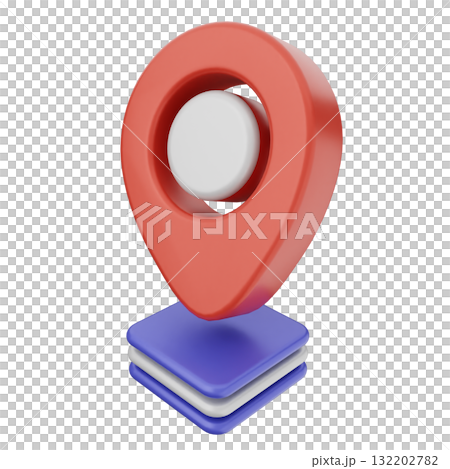3d location mark gps navigation 132202782