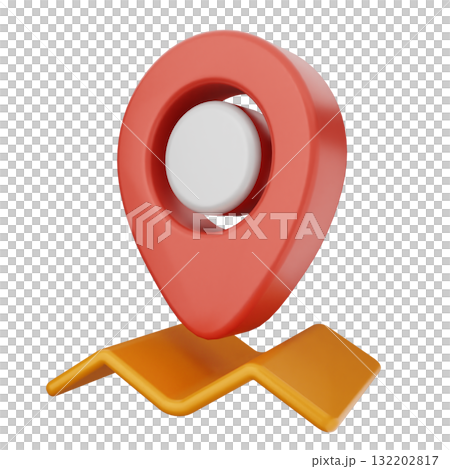 3d location mark gps navigation 132202817
