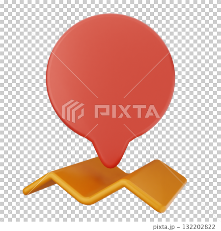 3d location mark gps navigation 132202822