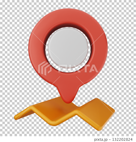 3d location mark gps navigation 132202824