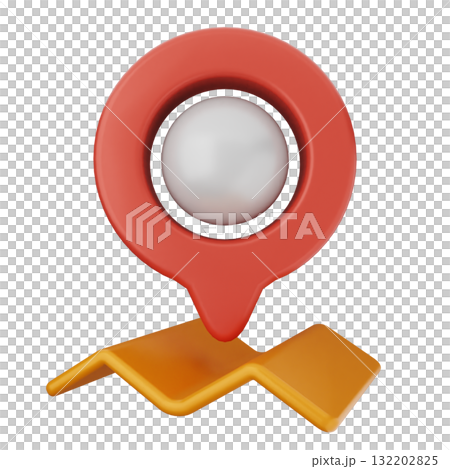 3d location mark gps navigation 132202825